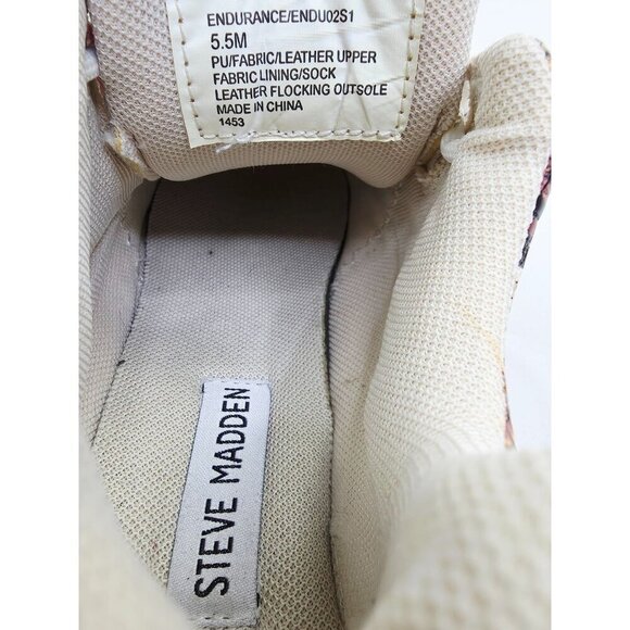 Steve Madden Size 5.5 Womens Snake Print Endurance Platform Low Lace Sneakers - Picture 9 of 14